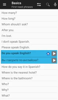 Phrasebook android App screenshot 2